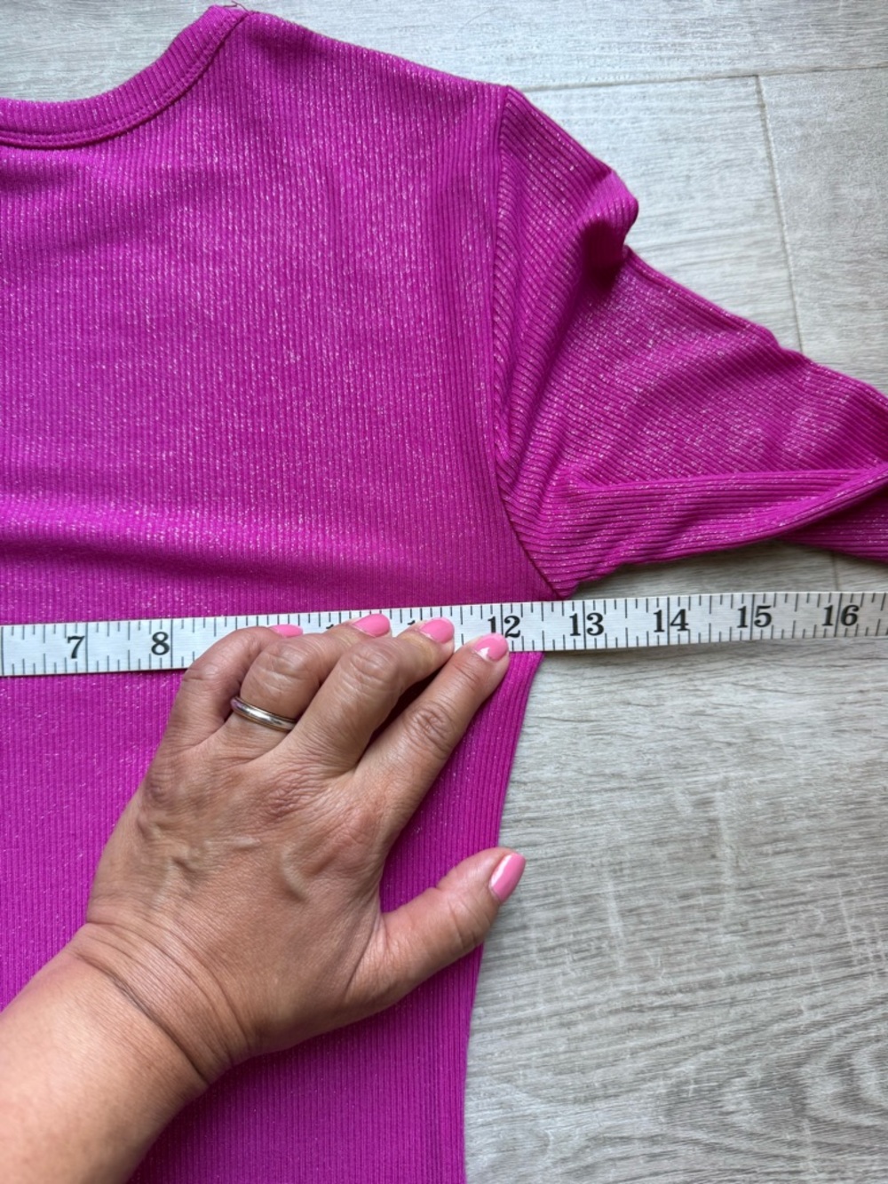 SKIMS Soft Lounge Shimmer Long Sleeves Ribbed Maxi Bodycon Fuschia Dress Size S - Picture 9 of 11
